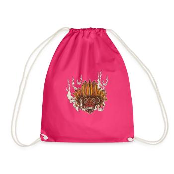 Gini raksha traditional mask - Sac de sport léger - fuchsia - Devant