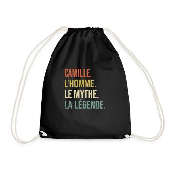Camille L'homme Le Mythe La Légende Cadeau Humour - Sac de sport léger - noir - Devant