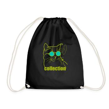 Cat boy - Drawstring Bag - black - Front