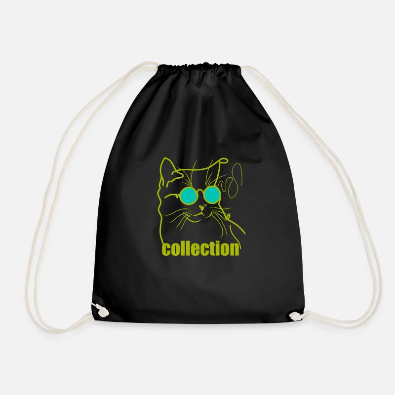 Cat boy - Drawstring Bag - black