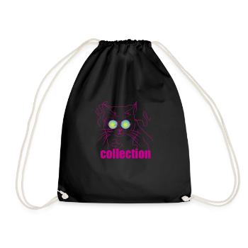 Cat boy - Drawstring Bag - black - Front