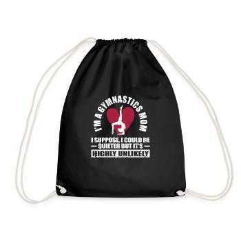 Je suis une mère gymnastique Gymnastes drôles - Sac de sport léger - noir - Devant
