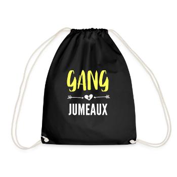 gang de jumeaux - Sac de sport léger - noir - Devant