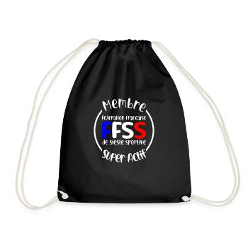 membre actif federation francaise sieste sportive - Sac de sport léger - noir - Devant