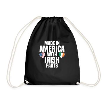 FABRIQUÉ EN AMÉRIQUE AVEC DES PIÈCES IRLANDAISES - Sac de sport léger - noir - Devant