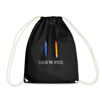 tu as une mine affreuse - Sac de sport léger - noir - Devant
