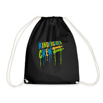 Friends Kindergarten Crew Crayons - Drawstring Bag - black - Front