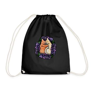 Kitty Cats Love - Drawstring Bag - black - Front