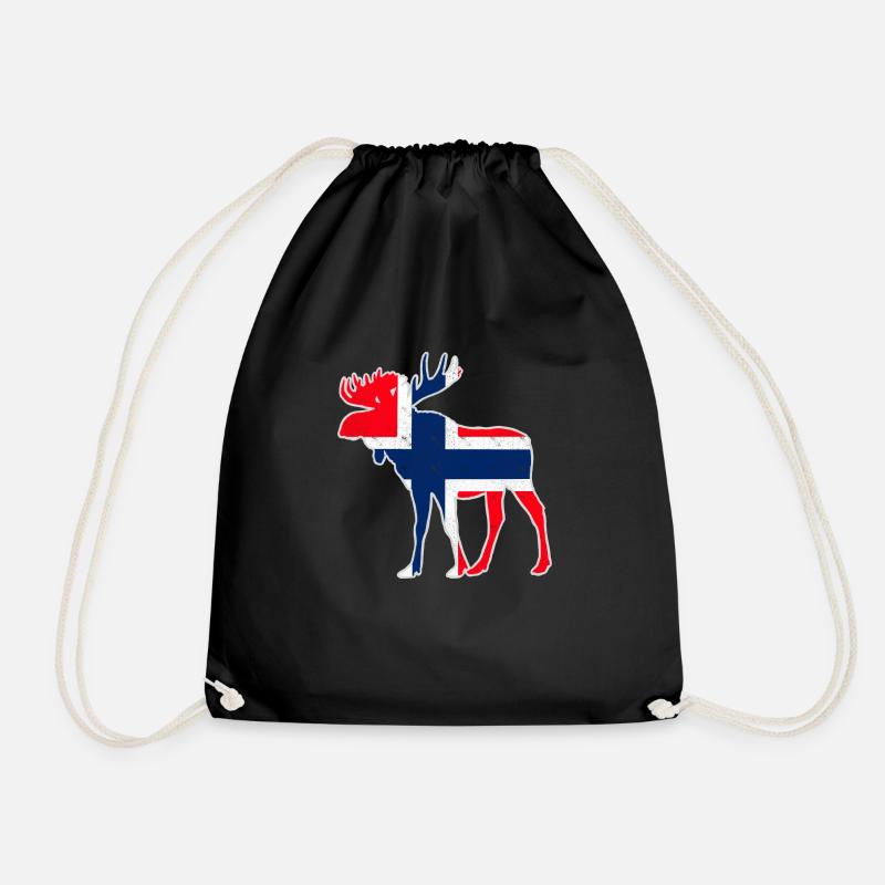 Norwegen Elch - Turnbeutel - Schwarz