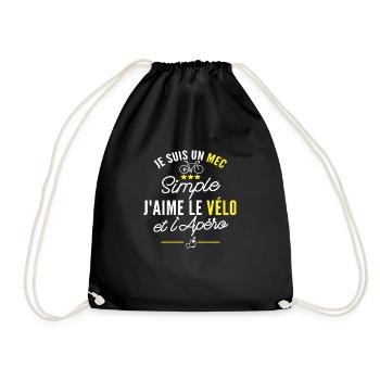 vélo et apéro - Sac de sport léger - noir - Devant