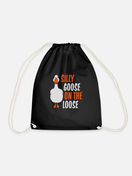 goose on the loose - Turnbeutel - Schwarz