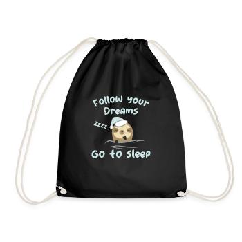 Follow your dreams, go to sleep - humour - Sac de sport léger - noir - Devant