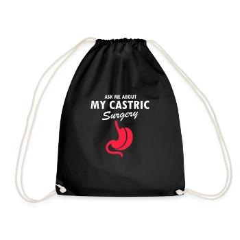 Gastric Bypass and Gastric Bypass Operation Design - Drawstring Bag - black - Front