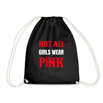 Not All Girls Wear Pink - Turnbeutel - Schwarz - Vorne