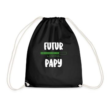 futur papy - Sac de sport léger - noir - Devant