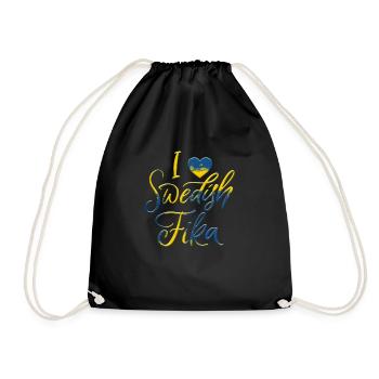 Suède Suède Viking Norden Scandinavie fika - Sac de sport léger - noir - Devant