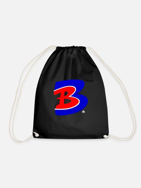 alphabetee B deluxe - Drawstring Bag - black