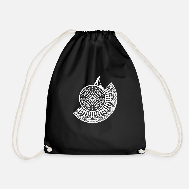 Rasenmäher Mandala - Turnbeutel - Schwarz