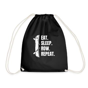 Rower funny rower saying rowing club rowing - Drawstring Bag - black - Front