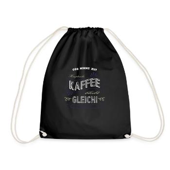 zitat ich liebe kaffee arbeitskollege geschenk - Turnbeutel - Schwarz - Vorne