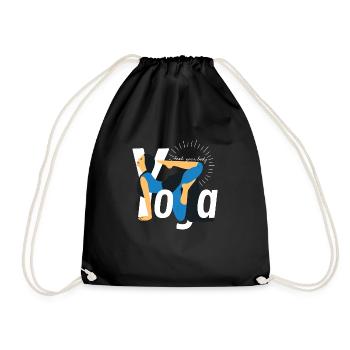 yoga - Drawstring Bag - black - Front