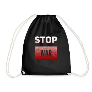 Stop War - Drawstring Bag - black - Front