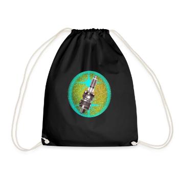 bougie voiture - Sac de sport léger - noir - Devant