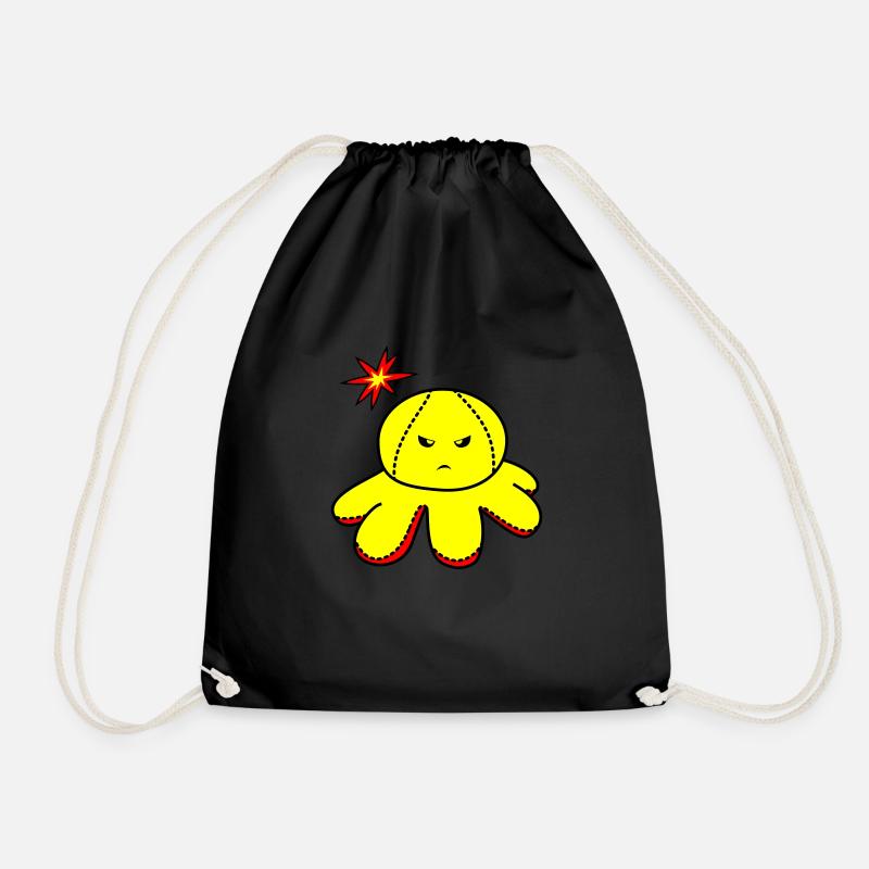 Octopus 2 en colère - Sac de sport léger - noir