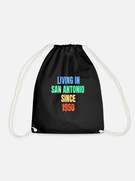 Retro Vintage Living In San Antonio Since 1950 - Turnbeutel - Schwarz