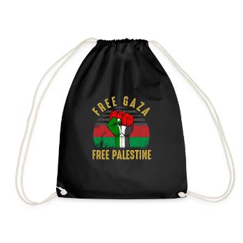 Free GAZA Free Phalestine - Turnbeutel - Schwarz - Vorne