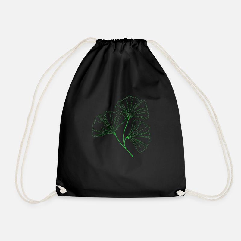 Ginkgo Neon - Turnbeutel - Schwarz