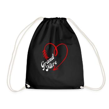 grand-mère cœur - Sac de sport léger - noir - Devant