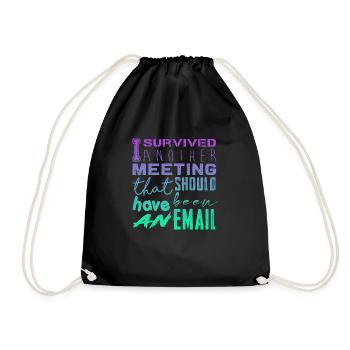Drôle de dicton pour bureau, bureau, travail et travail - Sac de sport léger - noir - Devant