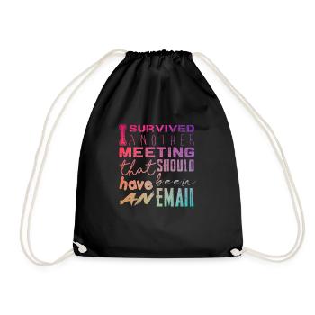 Drôle de dicton pour bureau, bureau, travail et travail - Sac de sport léger - noir - Devant
