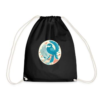 Bird - Drawstring Bag - black - Front
