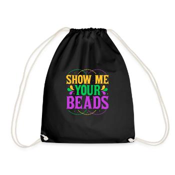 Montrez-moi vos perles défilé du Mardi Gras - Sac de sport léger - noir - Devant