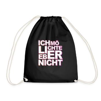 Bartleby der Schreiber - Ich möchte lieber nicht - Turnbeutel - Schwarz - Vorne