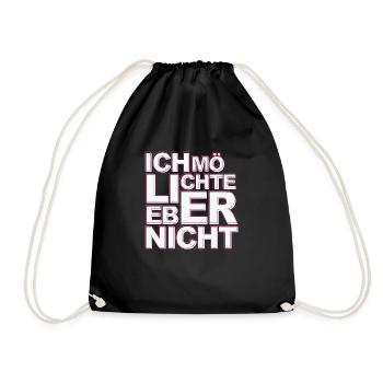Bartleby der Schreiber - Ich möchte lieber nicht - Turnbeutel - Schwarz - Vorne