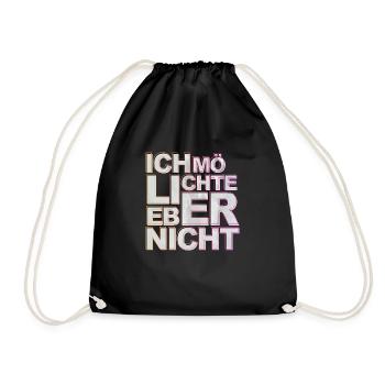Bartleby der Schreiber - Ich möchte lieber nicht - Turnbeutel - Schwarz - Vorne