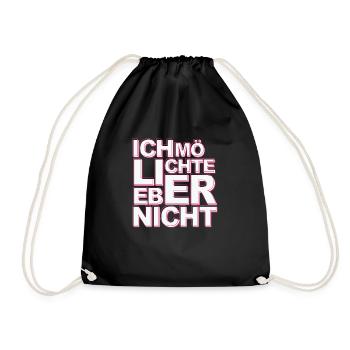 Bartleby der Schreiber - Ich möchte lieber nicht - Turnbeutel - Schwarz - Vorne