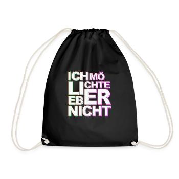 Bartleby der Schreiber - Ich möchte lieber nicht - Turnbeutel - Schwarz - Vorne