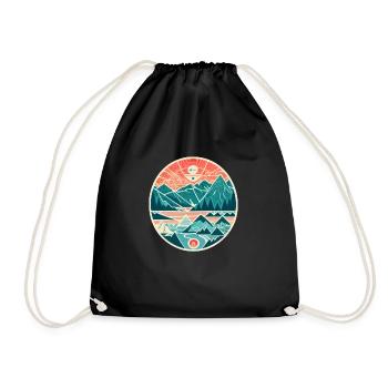 Mountains - Drawstring Bag - black - Front