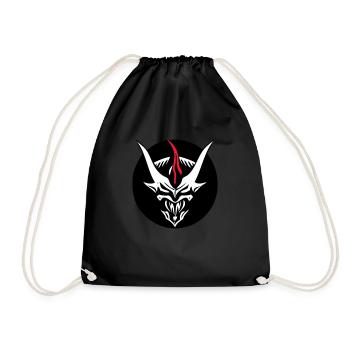 Dämonisches Monster (3. Horn personalisierbar) - Turnbeutel - Schwarz - Vorne
