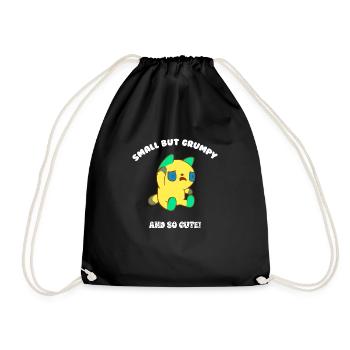 Small but grumpy - Drawstring Bag - black - Front