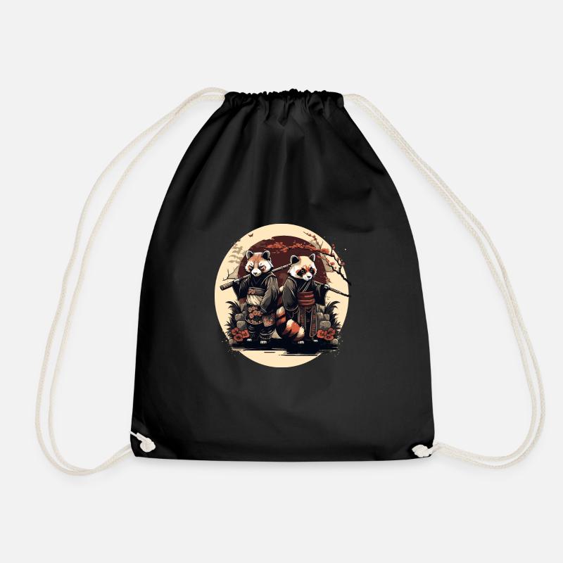Roter Panda 7 - Turnbeutel - Schwarz