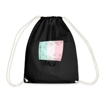Italy Retro - Drawstring Bag - black - Front
