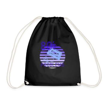Cassette rétro des années 80 - Sac de sport léger - noir - Devant