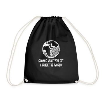 Vegan gift idea for vegans - Drawstring Bag - black - Front