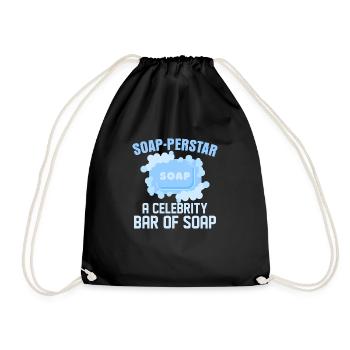 Soap-perstar – Un bar de célébrité de savonnier S - Sac de sport léger - noir - Devant