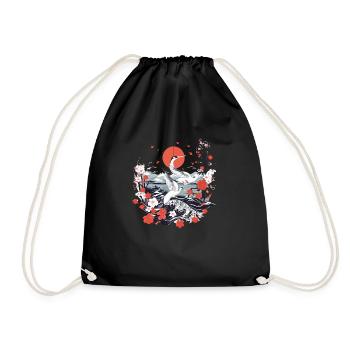 Japanische Folklore - Turnbeutel - Schwarz - Vorne